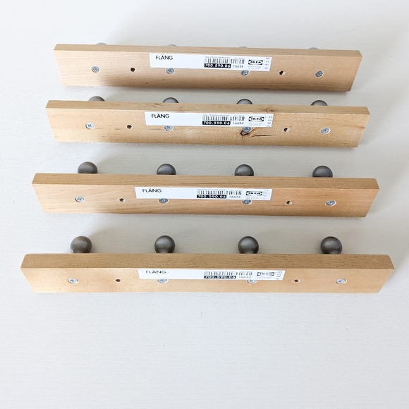 SET of 4 Ikea FLANG Wooden Wall Hangers - Picture 5 of 11